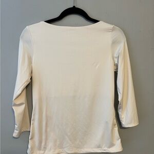 H&M Cream Fitted 3/4 Sleeve Blouse